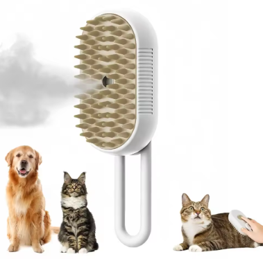 3-in-1 Steam Pet Brush – Groom, Clean & Massage